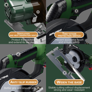 เลื่อยวงเดือนแบบพกพาอเนกประสงค์ลิเธียมไอออน21V ไร้แปรงถ่านพร้อมใบมีดหกนิ้วและแหล่งจ่ายไฟของแบตเตอรี่ - Product Image 6