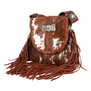 Autumn Bohemian Western Style Cowhide Hair-On-<b>Leather</b> Tote <b>Bag</b> Custom Pattern Crossbody Shoulder <b>Bag</b> Ready to Stock Manufacturer - Product Image 1