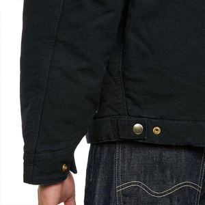 Custom Cotton <b>Canvas</b> <b>Jacket</b> For Men Heavy <b>Canvas</b> Workwear <b>Jacket</b> With Embroidery And Button Closure - Product Image 6