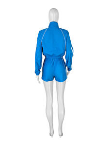 Conjunto Deportivo Corto de Tela Arrugada Estilo Urbano, Diseño de Logotipo Personalizado, 100% Poliéster, Conjunto de Dos Piezas Transpirable - Product Image 2