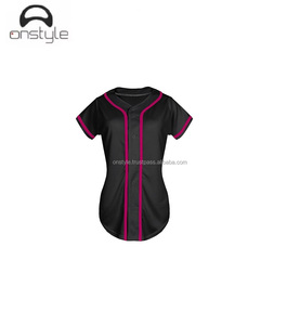 Onstyle Sports, camisetas de béisbol para mujer, uniformes de sublimación personalizados, malla transpirable de secado rápido, diseño abotonado para la práctica del equipo - Product Image 4