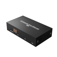 HOOMC Nuevo Extensor HDMI sobre Ethernet DT266 con Audio Estéreo y Extensión USB, 150m, Extensor HDMI sobre IP