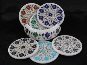 Most Selling Marble <b>Drink</b> <b>Coasters</b> for Hotels Restaurants and Cafes Premium Tabletop Protection for Coffee Cups Tea Mugs - Product Image 5