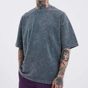 Camiseta de Hombre Estilo Hip Hop con Lavado Ácido, 100% Algodón, Talla Grande, Estilo Vintage, Streetwear - Product Image 2