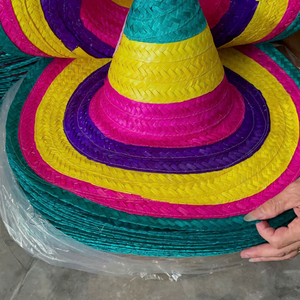 Sombrero Mexicano de Paja de Ala Ancha para Eventos Profesionales y Accesorios Divertidos para Bodas 99 Gold Data - Product Image 2
