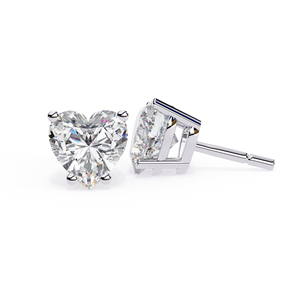 Heart Shape Moissanite <b>Earrings</b> 14K Solid Gold Elegant Gift for Women Romantic Jewelry Sparkling Stud <b>Earrings</b> - Product Image 4