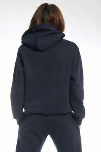 Sudadera con capucha oversize de invierno para mujer, azul marino, con hombros caídos, corte relajado, antiarrugas, transpirable, 100% algodón, la más vendida - Product Image 5