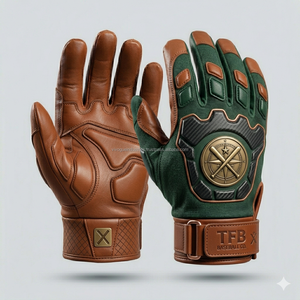 Guantes de Bateo Profesionales de Béisbol/Sóftbol para Zurdos con Cierre de Gancho y Bucle, Logotipo Personalizado, Cuero Genuino de Piel de Oveja, Colores Personalizados - Product Image 5