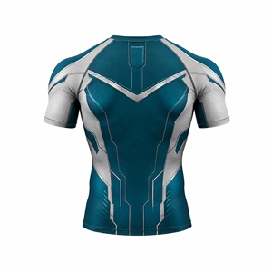 T-shirt de compression athlétique pour homme, séchage rapide, performance, sous-vêtement technique, gym, entraînement, course à pied, extensible, sportswear - Product Image 2