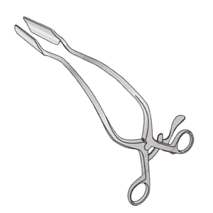 Retractor Vaginal Lateral, Hojas de Acero Inoxidable, Instrumento Quirúrgico Manual, Acabado Brillante, Mango Mate, 60x20mm, Certificado CE - Product Image 1