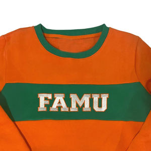 Sudadera Verde y Naranja de Alta Calidad con Bordado y Estampado Personalizados para Hombres y Mujeres, para Universidad o Colegio - Product Image 2