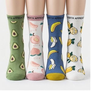 Chaussettes de sport NORTH APPROACH à imprimé fruits, en coton respirant, chaussettes décontractées d'été pour adultes - Product Image 1