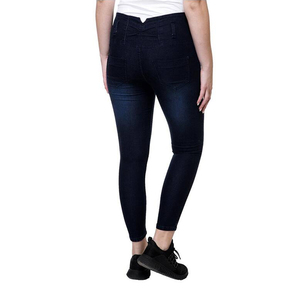 Pantalon en jean taille haute pour femme, coupe large, couleur unie, 100 % coton, haute qualité, vente en gros - Product Image 6