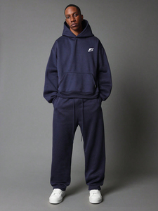 Sweat à capuche unisexe épais et ample, personnalisable avec logo, 500 GSM, 100 % coton molletonné, coupe décontractée - Product Image 2
