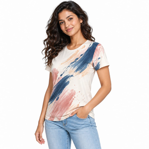 Camiseta para mujer que proporciona comodidad transpirable, ajuste flexible y textura suave para ropa informal y actividades diarias. - Product Image 5