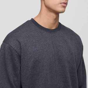 Suéter de Punto para Hombre, Cuello Redondo, Color Gris Oscuro, Corte Regular, Manga Larga, Estilo Casual para Otoño - Product Image 5