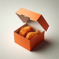 Emballages personnalisés jetables écologiques en matériaux recyclés pour poulet frit, sushi, chewing-gum, avec laminage mat et gaufrage