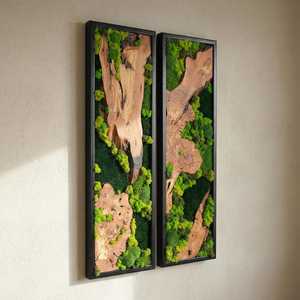 Decoración Moderna con Musgo Preservado, Panel de Madera Natural Artesanal para Pared, Decoración Ecológica de Lujo - Product Image 4