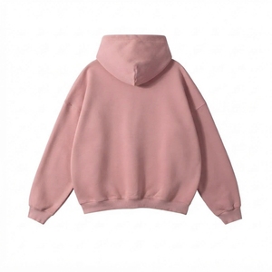 Unisex Oversized Hooded Sweatshirt Solid Color Cotton French Terry Casual Hoodie Pocket Design Autumn Wear Regular Fit - Product Image 2