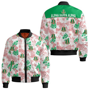 Chaqueta bomber verde a cuadros para hombre, informal, con cremallera frontal, a prueba de viento, de poliéster, con estampado Alpha 08, cuello vuelto, corte regular. - Product Image 4
