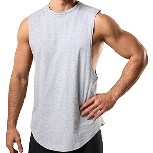Débardeur de sport pour homme, sans manches, en coton personnalisé, séchage rapide, mélange Spandex/Coton, OEM ODM, vêtements d'entraînement fitness, toutes tailles - Product Image 5