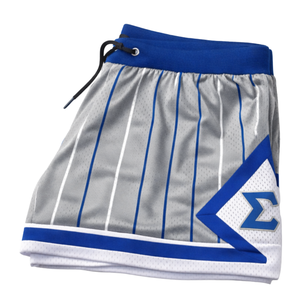 Pantalones Cortos de Baloncesto de Malla Gruesa con Rayas Grises Phi Beta Sigma para Hombre, Transpirables, Ajuste Atlético, Ropa Deportiva de Fraternidad Griega - Product Image 6