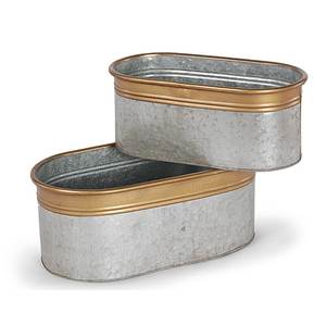 Jardinières à seau à fleurs en métal galvanisé décoratif d'intérieur antique Décoration de jardin et de maison durable Pots de fleurs et jardinières en gros - Product Image 1