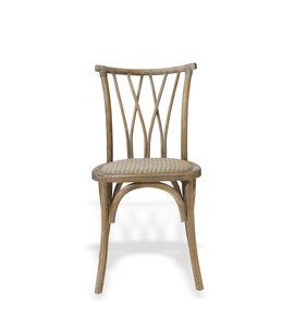 High Quality Solid Teak Wood <b>Dining</b> <b>Chair</b> with Woven Natural Rattan Seat-Waterproof Eco-Friendly Durable Indoor/Outdoor Use - Product Image 2