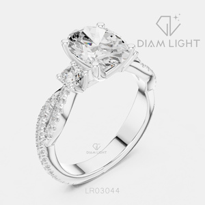 1.67CT Lab Grown Diamond 14KT White Gold Engagement <b>Ring</b> Oval Cut Bridal <b>Ring</b> IGI Certified Fine Jewelry Women Gifting - Product Image 2