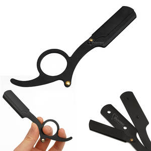 Rasoir de sécurité classique en acier inoxydable de haute qualité avec poignée ergonomique pour homme, lame unique remplaçable pour le rasage du visage, des sourcils et de la barbe - Product Image 3