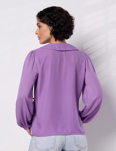 Haut à col en polyester pour femme, coupe classique, qualité supérieure - Product Image 2