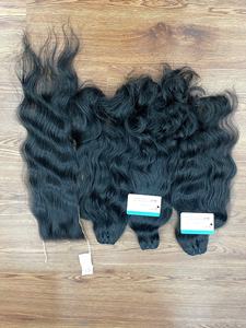 Grosse remise!!! Paquets de cheveux humains frisés bruts doublement étirés avec fermeture 100% extension de cheveux vietnamiens couleur naturelle - Product Image 3