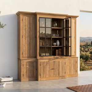 Armoire de rangement grande capacité en bois massif Meira, finition grain naturel, mobilier écologique et contemporain pour usage résidentiel - Product Image 1