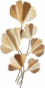 Decoración de Mesa con Hoja de Ginkgo Metálica Dorada, Escultura de Hoja Metálica de Lujo para Sala de Estar, Dormitorio y Oficina - Product Image 3
