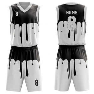 Nouvelle arrivée, uniforme de basket-ball design, dernier design, uniforme de basket-ball personnalisé, 100 % polyester - Product Image 5