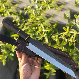Couteau de chef personnalisé artisanal en acier au carbone Burraq Ecommerce, lame de 8 pouces, épaisseur de 3,0 mm, manche en bois, étui, NOUVEAU, cadeau - Product Image 3