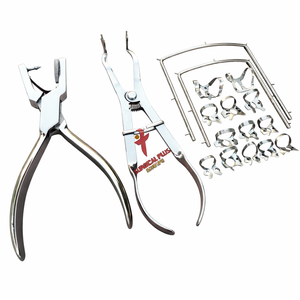 Kit de Instrumentos para Dique de Goma Dental, 18 Piezas, Pinzas Manuales de Acero Inoxidable para Dique de Goma, Alicates Perforadores Universales, Aislamiento Dental - Product Image 1