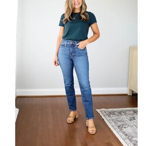 กางเกงยีนส์เดนิมลำลองสำหรับผู้หญิง เอวสูง ทรงสกินนี่ ขายาว คุณภาพพรีเมียม ปักลายแบบกำหนดเอง สไตล์วินเทจ - Product Image 5