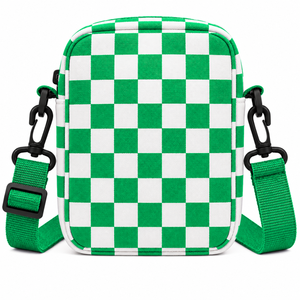 Custom Iota Phi Lambda Sorority Crossbody <b>Bag</b> with Embroidered Logo Front <b>green</b> White button Closure Casual Daily use for Female - Product Image 3