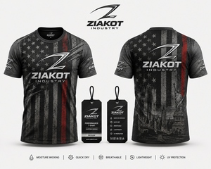เสื้อยืด ZIAKOT ดีไซน์ใหม่สำหรับผู้ชาย ลายพิมพ์ 3 มิติ สีดำขาว ลายต้นปาล์มฮาวาย ออกแบบเองได้ - Product Image 5