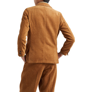 Nouveau manteau court en laine pour homme, doublure épaisse, double boutonnage, revers cranté, coupe classique, marron, vêtement d'extérieur d'hiver - Product Image 3