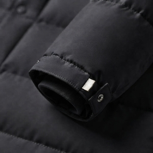 <b>Men's</b> Winter <b>Long</b> <b>Padded</b> Jacket Quilted V-neck Full Length Warm Casual Outdoor <b>Coat</b> Custom Apparel Hip Hop Waterproof - Product Image 6