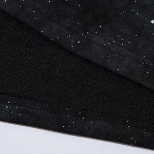 T-shirt surdimensionné en coton tricoté 100 % avec logo imprimé DTG, strass personnalisés, anti-plis, effet vieilli et délavé, collection 2026 – Vente en gros - Product Image 4