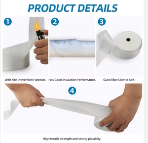 Cinta Térmica de Fibra de Vidrio para Protección Contra Altas Temperaturas, Cinta de Filamento Aislante - Product Image 3