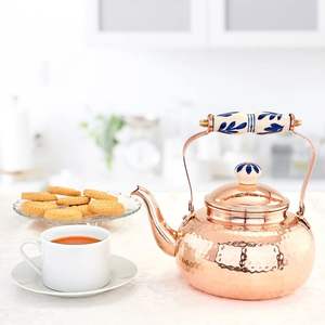 Tetera de Cobre Tradicional Premium para Hervir Agua, Té y Café, Apta para Estufa, Utensilios de Cocina, Decoración para el Hogar y Hoteles - Product Image 4