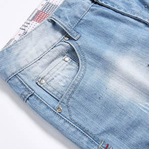 Shorts de Mezclilla para Hombre, de Algodón, Transpirables, Corte Regular, con Múltiples Bolsillos, Cómodos, Lavado Claro, para Verano, Estilo Casual - Product Image 3