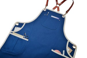 Tablier en toile personnalisé avec logo, uniforme de barman, sangle en cuir, gilet de travail pour barman, barista, barbier, chef, cuisine, restaurant, coiffeur - Product Image 4