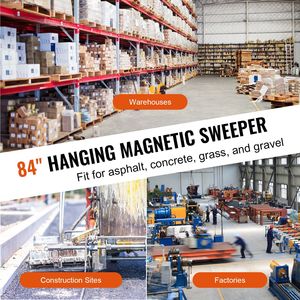 120lbs spazzatrice magnetica per carrelli elevatori di tipo industriale in acciaio per sollevamento magneti per la raccolta di bulloni di ferro trucioli di metalli per - Product Image 6