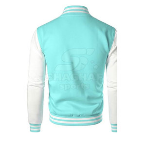 Custom Oversized Streetwear Varsity <b>Jacket</b> Manufacturer | Wholesale Blank Wool <b>Leather</b> Sleeve Letterman <b>Jacket</b> - Product Image 4