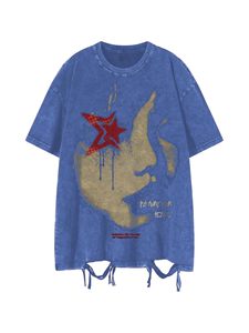 เสื้อยืดพิมพ์ลายตามสั่งสำหรับผู้ชาย เสื้อยืดทรงวินเทจฟอกสี ไซส์ใหญ่พิเศษ เสื้อยืดเปล่าสไตล์สตรีทแวร์ เสื้อยืดผู้ชาย - Product Image 1
